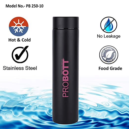 PROBOTT Thermosteel Compact Vacuum Flask 400ml -Pink Probott Probott Probott Probott Leak-Proof Bottle Cap The bottle comes with leak-proof technology. It ensures that you can carry it anywhere without coming across spillage. Easy To Carry The easy-to-Carry cap makes the drinking experience better. The compact structure of this bottle makes it ideal for carrying with you on any day-trip or hike. It is designed to be carried by hand or slipped into the side compartments of your backpack for easy access. Easy To Clean You can easily clean the inside and outside of the bottle with the brush and liquid wash. It is recommended to wash the bottle thoroughly before the first use. Double-walled Vacuum Insulation The unique double wall vaccum insulated design maintains the temperature of the beverage. Probott probott probott probott Hot & Cold Keep your drink Hot/Cold for hours. No Leakage The bottle comes with leak-proof technology. Cap quality also came with high quality inner gasket. 100% Stainless Steel PROBOTT Stainless Steel Water Bottle With Vacuum Tech, 400ml made from 100% stainless steel that is durable and rust-resistant. Food Grade SS 304 Food Grade Material Made with stainless steel 304 food grade materia