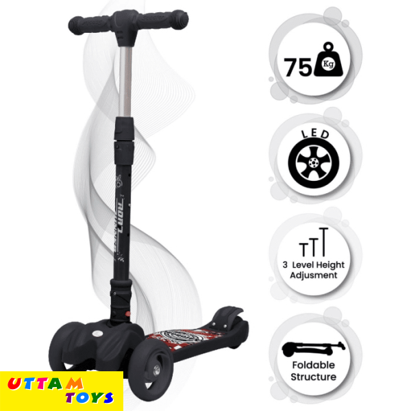 R For Rabbit Road Runner Scooter - PU LED Wheels, 4 Level Height Adjustment, Anti Slip Deck