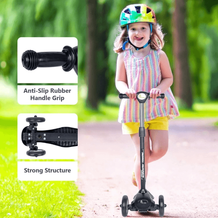 R For Rabbit Road Runner Junior Scooter - 3 Level Height Adjustment, Anti Slip Deck