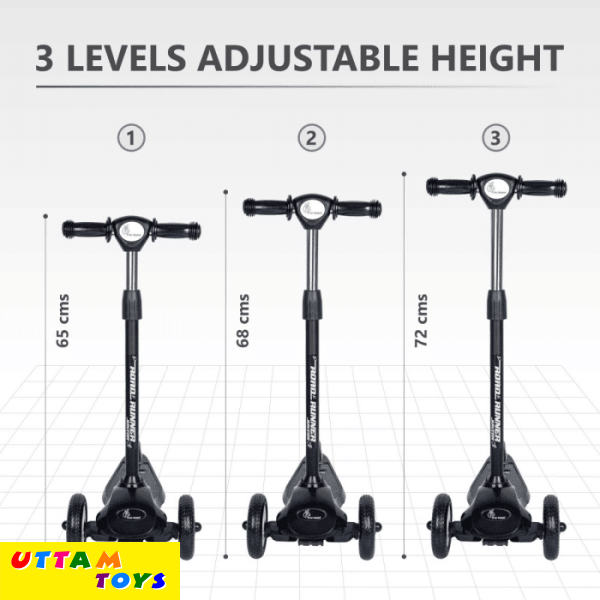 R For Rabbit Road Runner Junior Scooter - 3 Level Height Adjustment, Anti Slip Deck