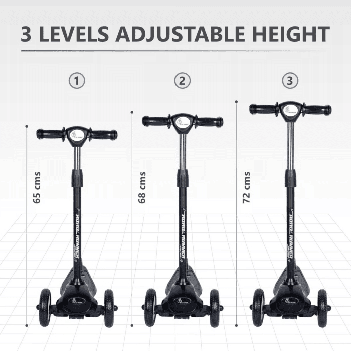 R For Rabbit Road Runner Junior Scooter - 3 Level Height Adjustment, Anti Slip Deck