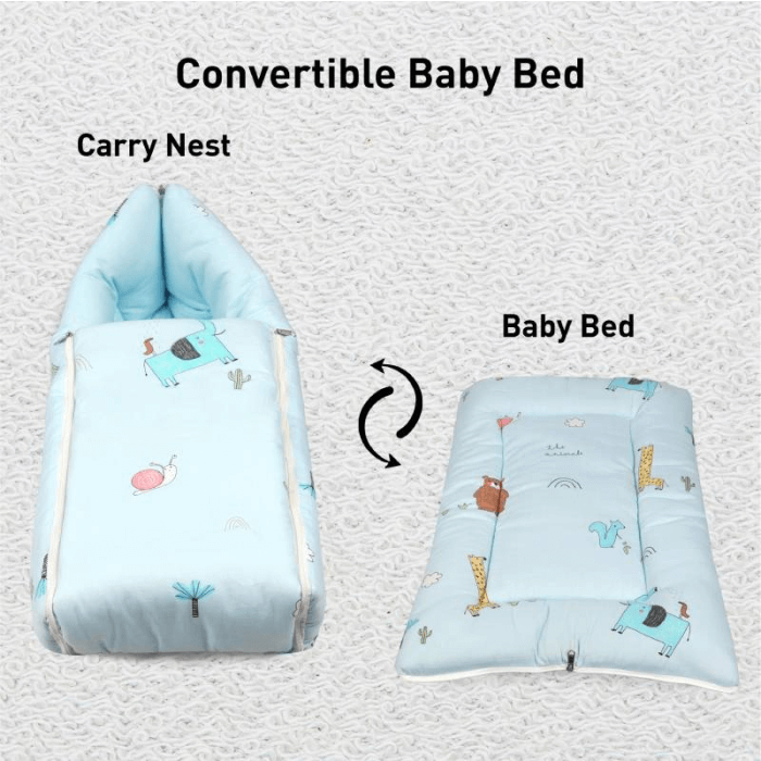 R For Rabbit Snuggy Baby Bed - Easy to Carry, Convertible, High Quality Zip, 100% Natural Cotton