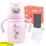 R For Rabbit Steebo Giffy SS Baby Spout Sipper 300 ML (Pink)