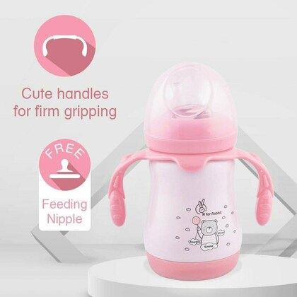 R For Rabbit Steebo Teddy SS Baby Spout Sipper 210 ML (Pink)