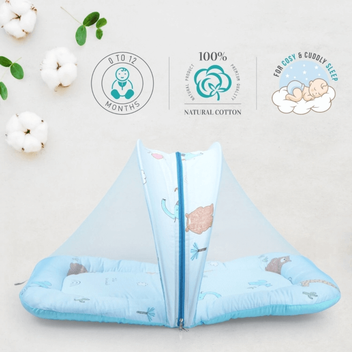 R For Rabbit Snuggy Safari Baby Bed - Easy to Carry, Convertible, HQ Zip, 100% Natural Cotton