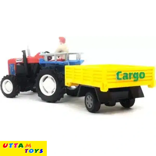 Centy Pullback Toy Tractor With Trolley (Color May Vary)