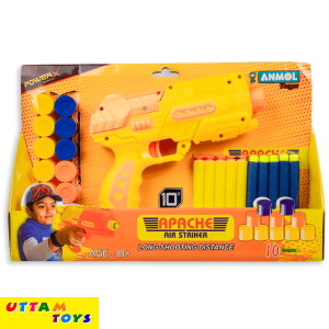 Anmol Toys Apache Air Striker Soft Blaster with 10 Darts