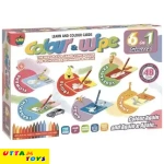 Applefun 6 in 1 Series 2 Color and Wipe Crayons, Multi Color
