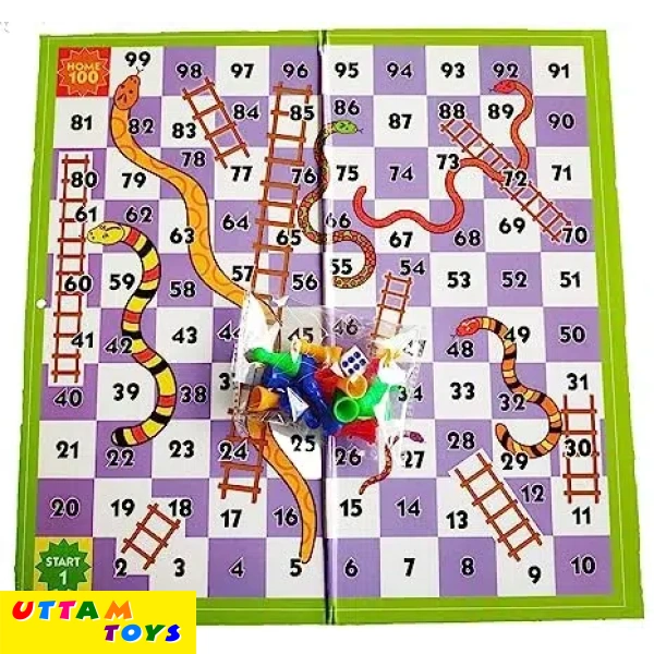 Applefun 2 in 1 Ludo Plus Snakes and Ladders, Multi Color