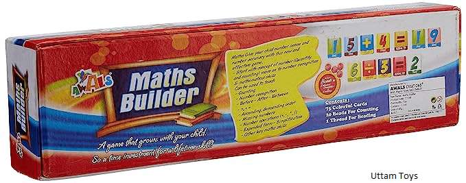 Awals Maths Builder Develops Logical Reasoning Maths Skills Division,Add,Multiplication Numbers Cards and Conceptual Skill for Kids Best Gift |Game Card |Maths Builder