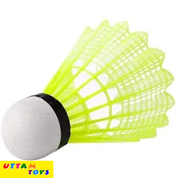 Play Bird Shuttlecocks Training Ball Indoor Outdoor Badminton(Tube of 6 Pc) Nylon Shuttle - Green (Medium Slow, 76, Pack of 6)