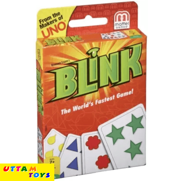 mattel GAMES Blink the World's Fastest Card Game, Multi Color Party & Fun Games Board Game