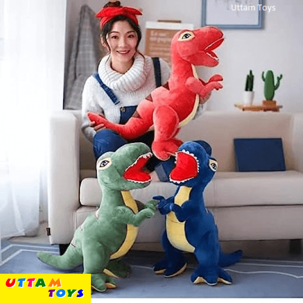 Dinosaur Green Animal Plush Toy, Safe for Kids, Soft Toy for Girls and Boys - 40cm