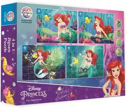 Ratna's 4 in 1 Disney Princess Jigsaw Puzzle