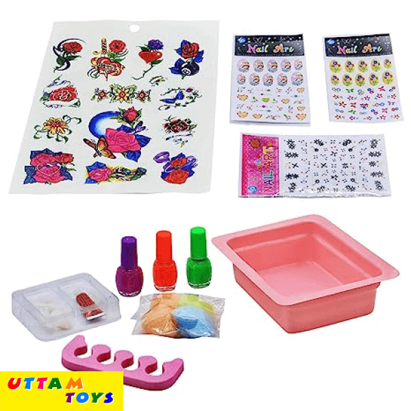 Ekta Nail Art Studio | Creative Gifts for Girls | Perfect Gift for Girls | Kids Nail Polish KIT with Accessories Multicolor