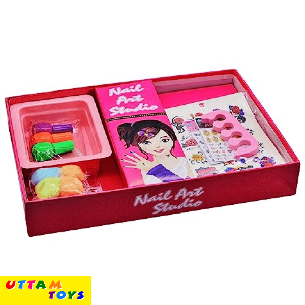 Ekta Nail Art Studio | Creative Gifts for Girls | Perfect Gift for Girls | Kids Nail Polish KIT with Accessories Multicolor