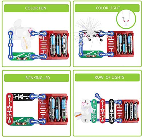 Electronic Blocks LED Fun || Colorful Fan || Fiber Tree || Tilt Sensor || Conduction Detector || 12 Pcs