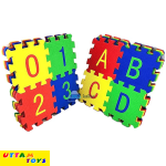 Eva Puzzle Foam Mat for Kids, Interlocking Learning Alphabet and Number Mat for Kids - Multicolor (36 Pcs