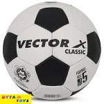 Vector X Classic Synthetic Rubberized Hand Stitched Football White & Black (Size-5)