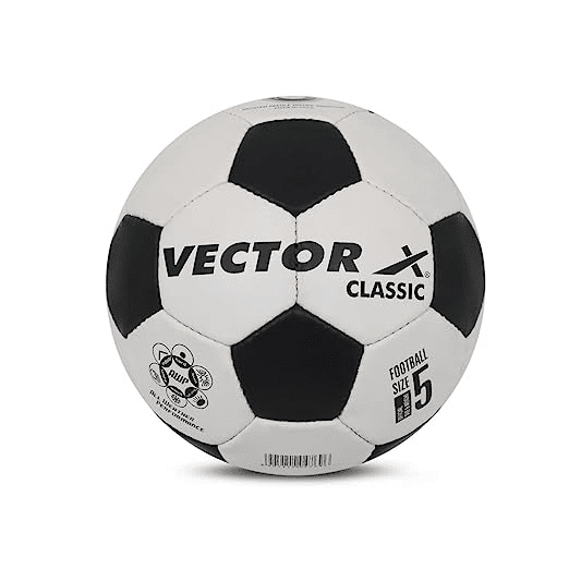 Vector X Classic Synthetic Rubberized Hand Stitched Football White & Black (Size-5)