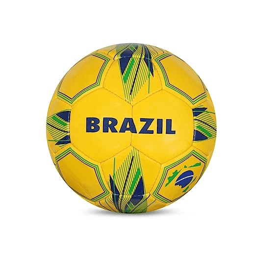 Vector X Brazil Hand Stitched Football | Sports| Match | Training | Practice| Professional Soccer Football | Size-5 | Yellow Color |