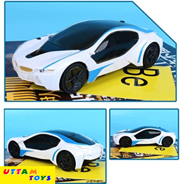 Funny Toys Battery Operated Light & Sound Car Sports Car Bump & Go Car 3D Light Musical Racing Car