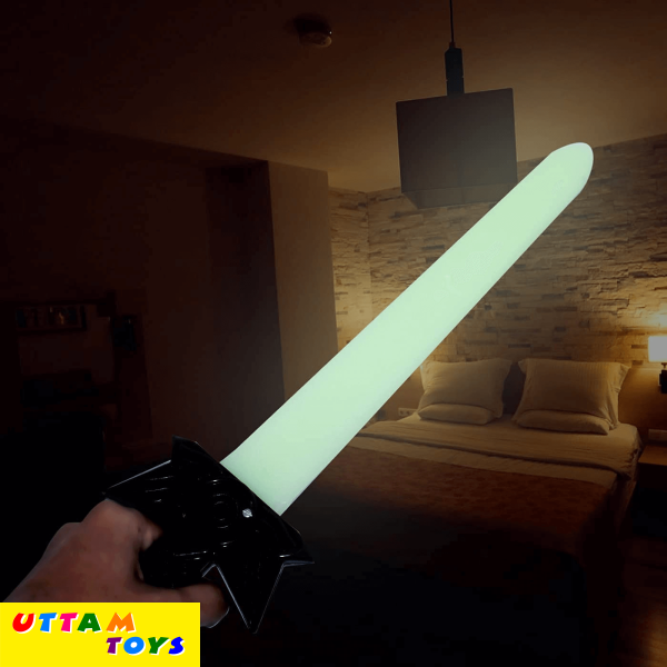 Uttam Toys Glow in The Dark Sword LED Glow Light-Up Weapon Toy Dark Glow Talwar Role Play Toys