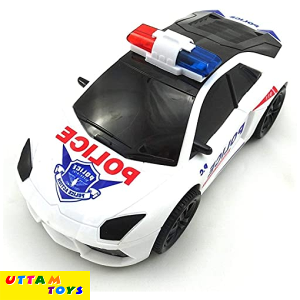 Golmmol Jiama Police Car Flashing Lights in The Wheels and Realistic Sounds with Sirens