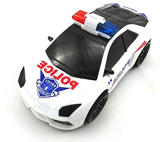 Golmmol Jiama Police Car Flashing Lights in The Wheels and Realistic Sounds with Sirens