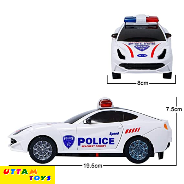 Golmmol Jiama Police Car Flashing Lights in The Wheels and Realistic Sounds with Sirens