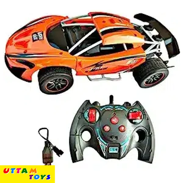 Happy Kids Hero Smoke Spray Racing Runner Car Toys 2.4 GHz with LED Light and Sound Electric Toy for Kids