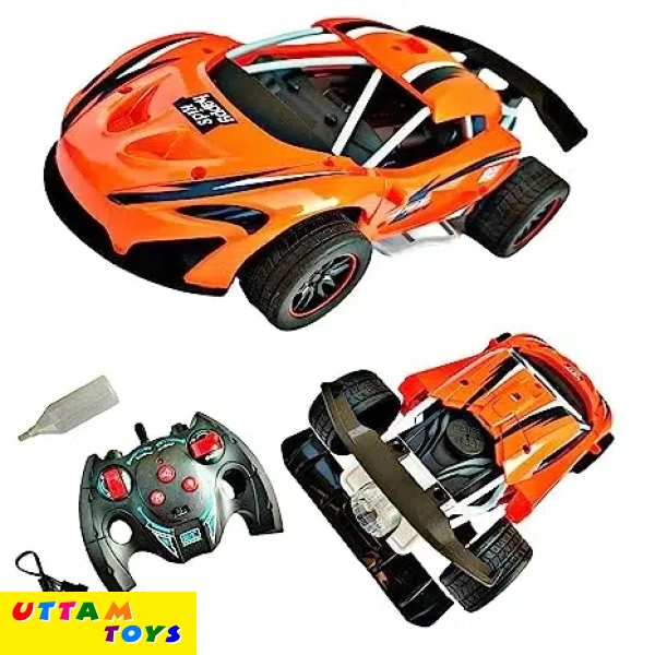 Happy Kids Hero Smoke Spray Racing Runner Car Toys 2.4 GHz with LED Light and Sound Electric Toy for Kids