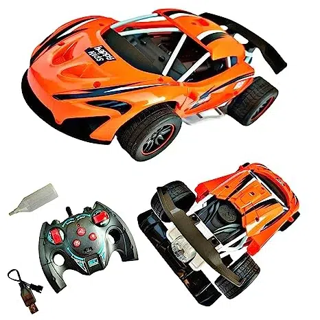 Happy Kids Hero Smoke Spray Racing Runner Car Toys 2.4 GHz with LED Light and Sound Electric Toy for Kids