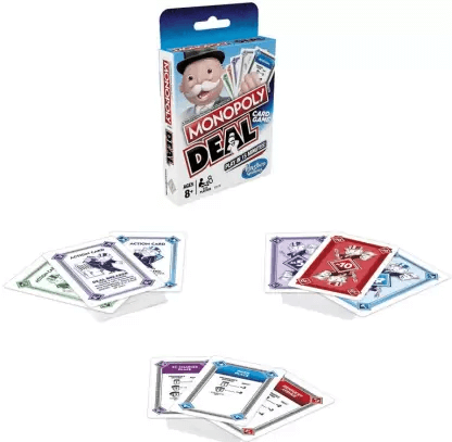 Hasbro Gaming Monopoly Deal Card Game for Families and Kids Ages 8 and Up (Multicolor)