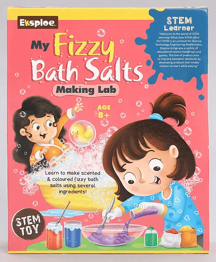 Explore My Fizzy Bath Salts Making Lab STEM Education Game - Pink