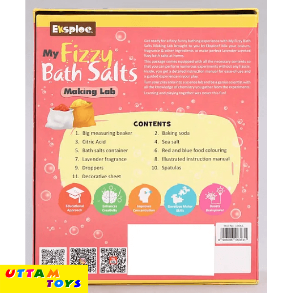 Explore My Fizzy Bath Salts Making Lab STEM Education Game - Pink