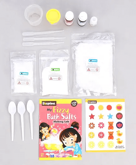 Explore My Fizzy Bath Salts Making Lab STEM Education Game - Pink