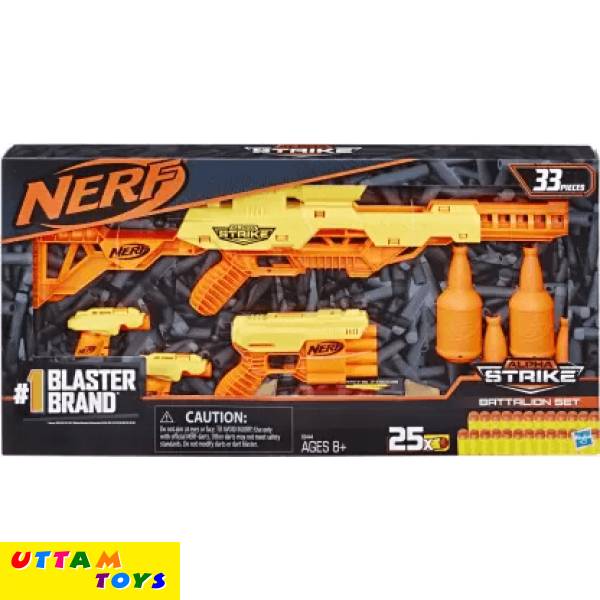 Nerf Alpha Strike Battalion Set, Multi-Pack,Easy Load-Prime, best gift,Incl. 25 Darts Guns & Darts