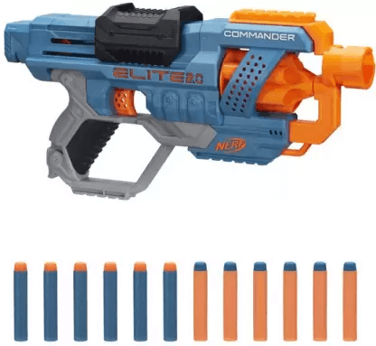 Nerf Elite 2.0 Commander RD-6 Dart Toy Blaster,6-Dart Rotating Drum,Incl. 12 Darts Guns & Darts