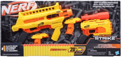 Nerf Alpha Strike Infantry Pack, Multi-Pack, best gift, Incl. 4 Blasters and 20 Darts Guns & Darts