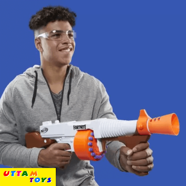 Nerf Fortnite DG Dart Blaster, 15-Dart Rotating Drum, Pump Action, 15 Darts,Inspired Fortnite Video Game Guns & Darts