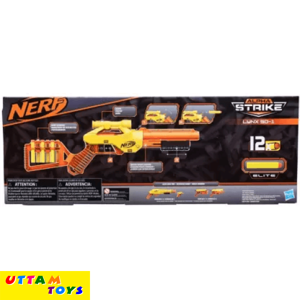 Nerf Alpha Strike Lynx SD-1 Blaster,20 Official Elite Darts ,For Kids, Teens, Adults Darts & Plastic Bullets