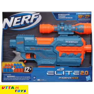 Nerf Elite 2.0 Phoenix CS-6 Motorized Blaster,6-Dart Clip,Scope,Incl. 12 Darts,for 8+ Guns & Darts