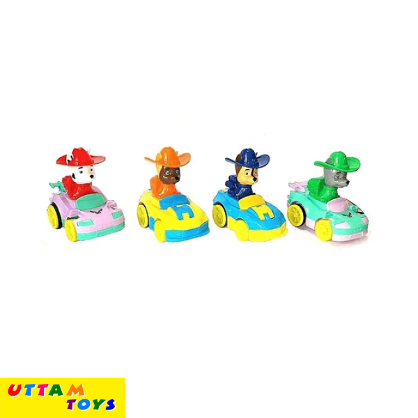 Uttam Toys Friction Pull Back Paw Patrol Compatible Rescue Team Cartoon Series Vehicles Car Toys Pack of 1 (Colour May Vary)