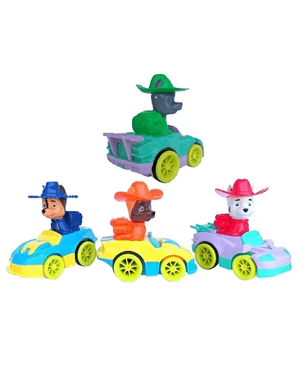 Uttam Toys Friction Pull Back Paw Patrol Compatible Rescue Team Cartoon Series Vehicles Car Toys Pack of 1 (Colour May Vary)