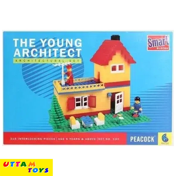 Peacock Smart Interlocking Blocks The Young Architect - 315 Pieces