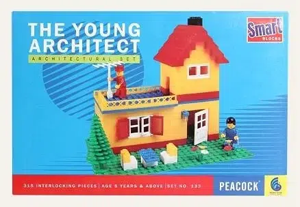 Peacock Smart Interlocking Blocks The Young Architect - 315 Pieces