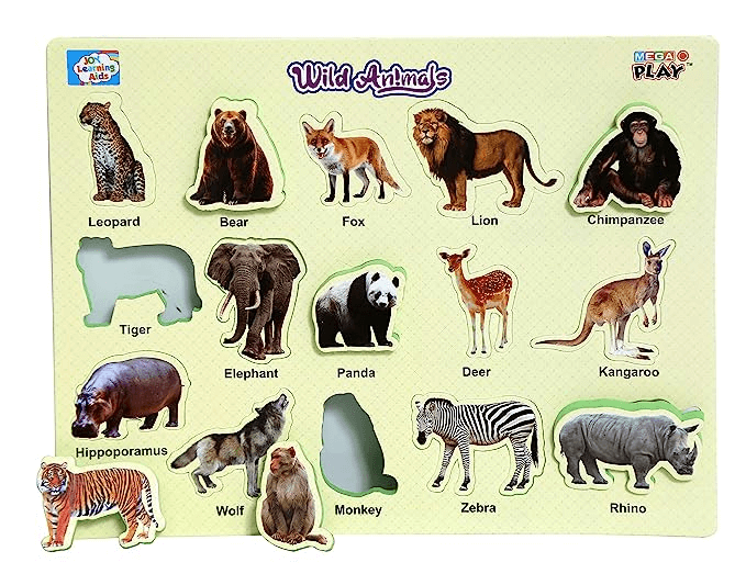 Uttam Toys Joy Learning Eva Puzzle Sheet (Wild Animals)