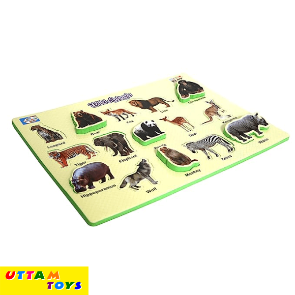 Uttam Toys Joy Learning Eva Puzzle Sheet (Wild Animals)