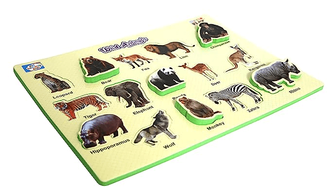 Uttam Toys Joy Learning Eva Puzzle Sheet (Wild Animals)